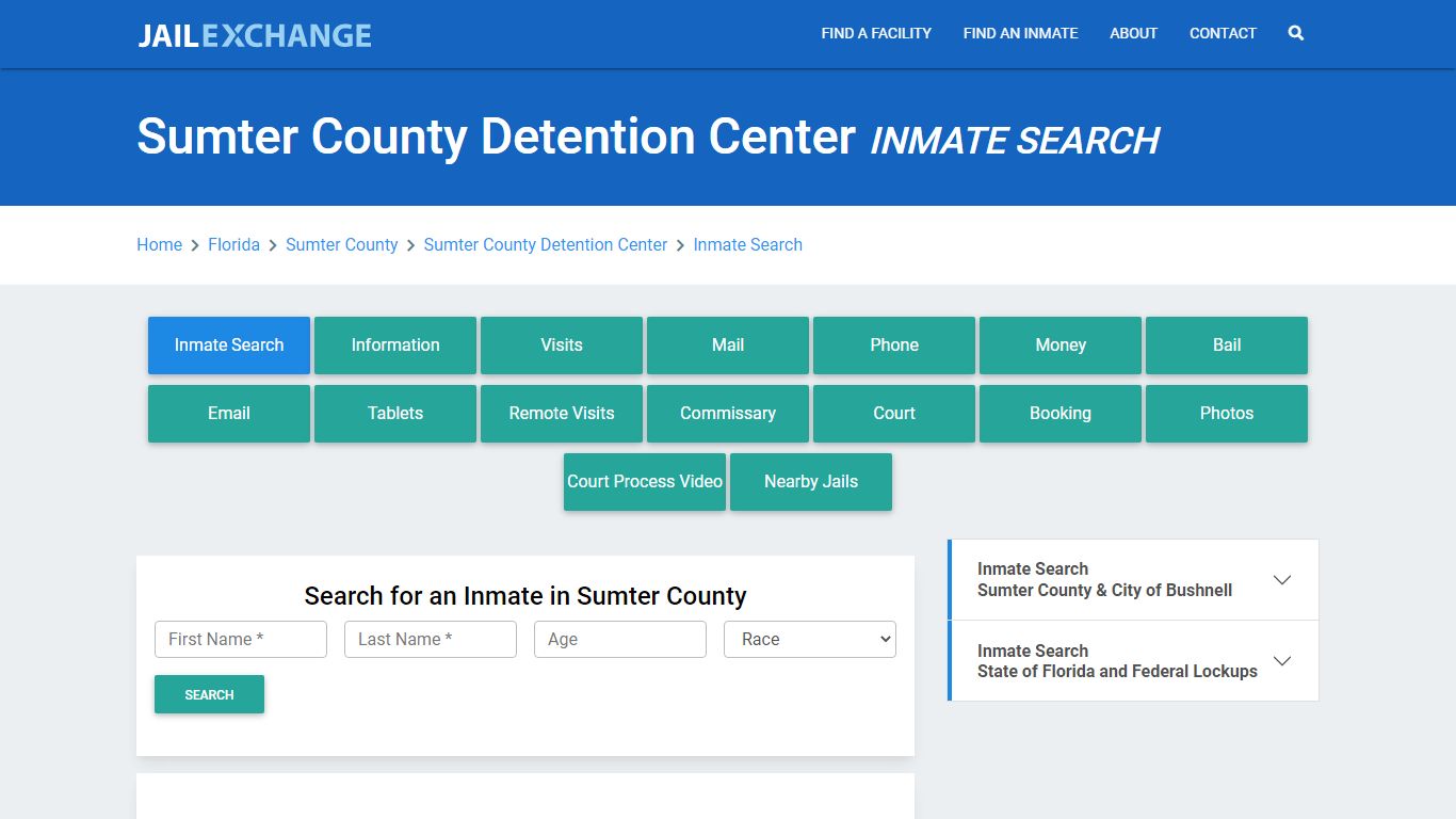 Sumter County Detention Center Inmate Search - Jail Exchange